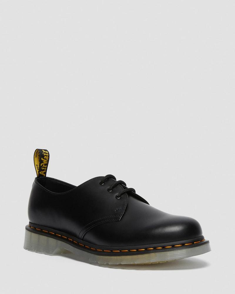 Black Women\'s Dr Martens 1461 Iced Smooth Leather Oxfords Shoes | CA 350QMA